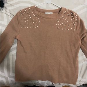 Zara sweater with pearls